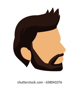 profile young man head icon