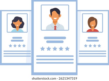 Perfiles de los candidatos para el CV o presentación