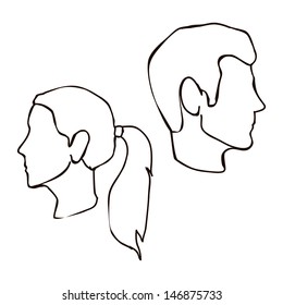 profiles design over white background vector illustration 