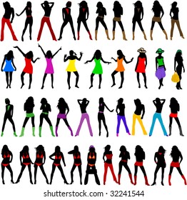 Profiles of girls - different styles of clothes