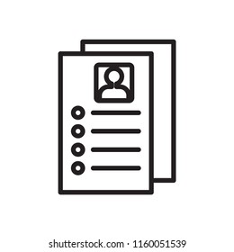 Profiles icon vector isolated on white background, Profiles transparent sign