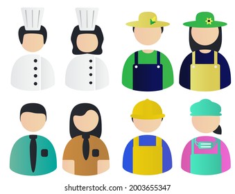 Profiles Illustration for background and element design