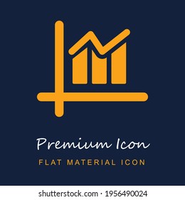 Profit Analysis blue and yellow material icon