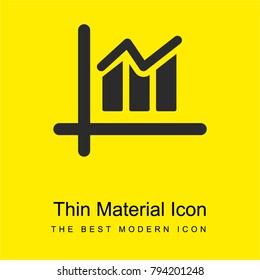 Profit Analysis bright yellow material minimal icon or logo design