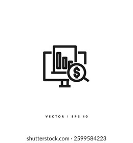 Profit Analysis Icon. Editable Stroke