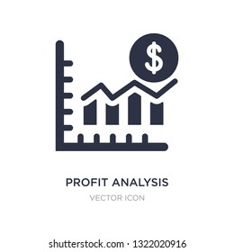 profit analysis icon on white background. Simple element illustration from Business and analytics concept. profit analysis sign icon symbol design.