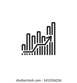 Profit analysis line icon. Chart, growth, report. Development concept. Can be used for topics like presentation, business, tendency