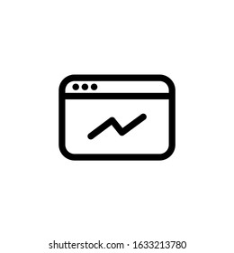 Profit Analytic Icon. Outline Style Minimalist, Modern, and Elegant SEO Search Engine Optimization Icon. Vector Logo Editable.