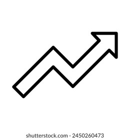 profit arrow icon line vector design in trendy style