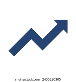 profit arrow icon solid vector design in trendy style