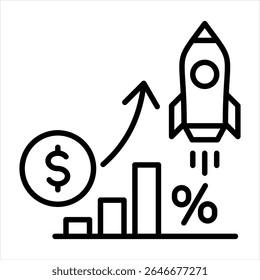 Profit Boost icon vector illustration concept
