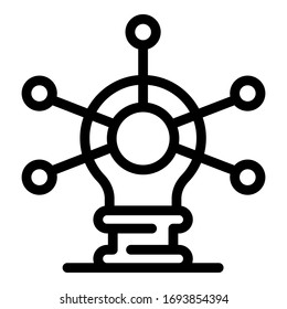 Profit business idea icon. Outline profit business idea vector icon for web design isolated on white background