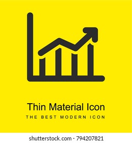 Profit Chart bright yellow material minimal icon or logo design