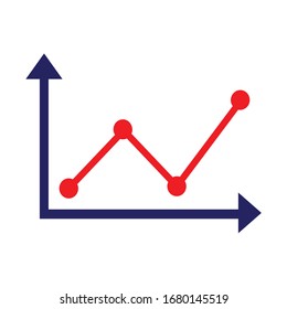 Profit chart with flat icon illustration