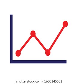 Profit chart with flat icon illustration