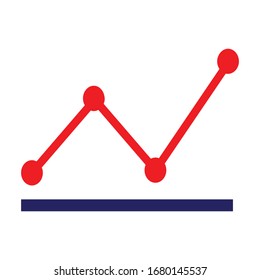 Profit chart with flat icon illustration