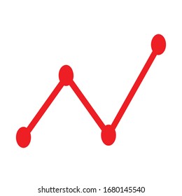 Gewinndiagramm mit flacher Symbolgrafik