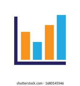 Gráfico de beneficios con ilustración de icono plano