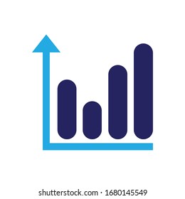 Profit chart with flat icon illustration
