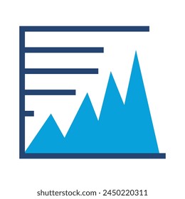 profit chart infographic icon solid vector design in trendy style