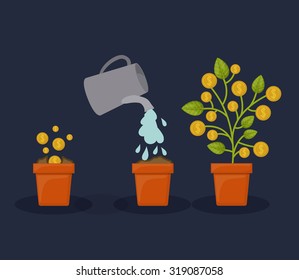 Profit concept with creative icons design, vector illustration eps 10