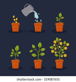 Profit concept with creative icons design, vector illustration eps 10