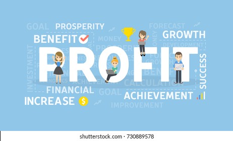 Profit concept illustration. Idea of increase, earnings and growth.