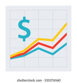 Profit Concept Line Chart Dollar Sign Stock Vector (Royalty Free ...