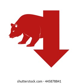 Profit concept represented by Bear icon. isolated and flat illustration 