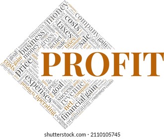 Profit Concept Vector Illustration Word Cloud Stock Vector (Royalty ...