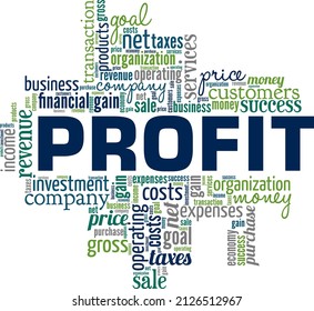 Profit Conceptual Vector Illustration Word Cloud Stock Vector (Royalty ...