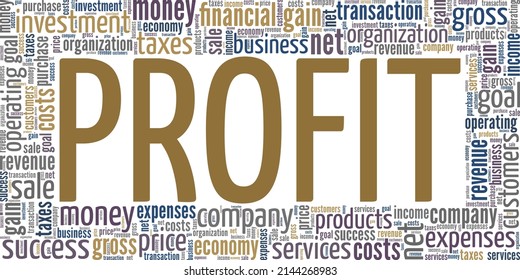 Profit Conceptual Vector Illustration Word Cloud Stock Vector (Royalty ...