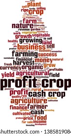 profit crop word cloud concept. Collage made of words about profit crop. Vector illustration