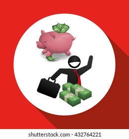 Profit design. Business icon. White background , vector