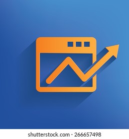 Profit design on blue background,clean vector