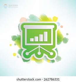 Profit design,water colour design,clean vector