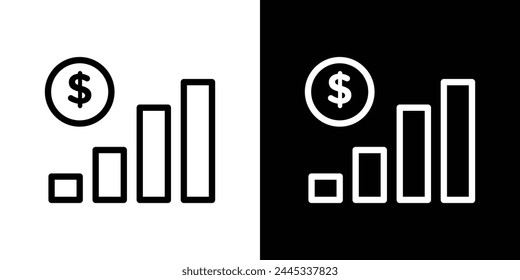 Profit Development and Business Arrow Icons. Sales Enhancement and Economic Growth Symbols.