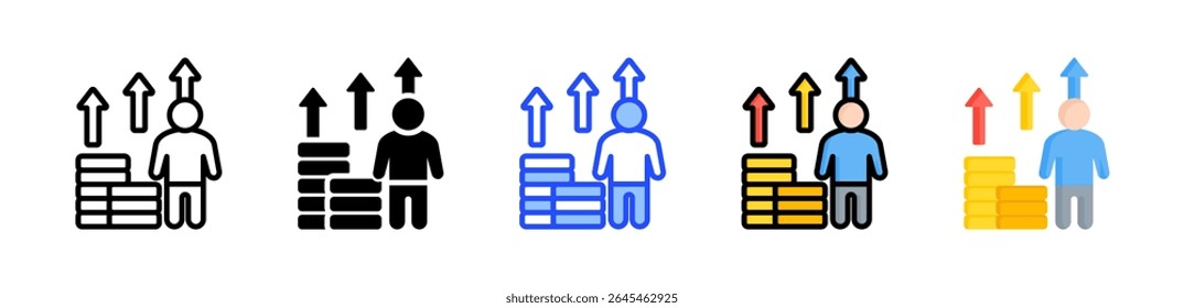Profit Enhancement Icon Collection With Multiple Styles