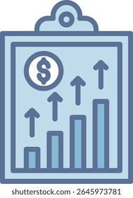 Profit Filled Blue Tone Icon