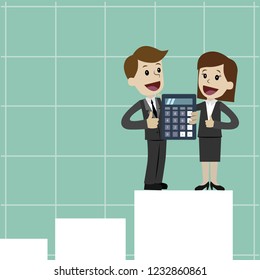 Profit, finances concept. Vector, flat illustration