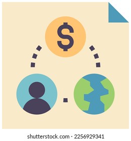 profit flat style icon for ui, ux, web, app, brochure, flyer and presentation design, etc.