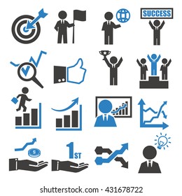profit, gain icon set