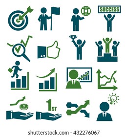 profit, gain icon set