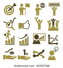 profit, gain icon set