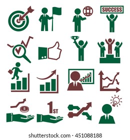profit, gain icon set