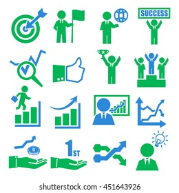 profit, gain icon set