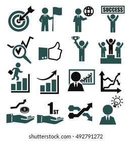 profit, gain icon set