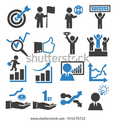 profit, gain icon set