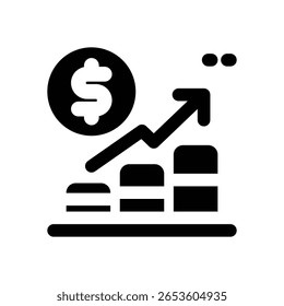 Icono de glifo de beneficio. Icono de Vector fuerte y sólido para Sitios web, interfaces móviles, presentaciones y marca visual. Alta calidad y fácil de editar.