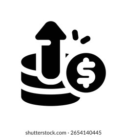 Icono de glifo de beneficio. Icono de Vector fuerte y sólido para Sitios web, interfaces móviles, presentaciones y marca visual. Alta calidad y fácil de editar.